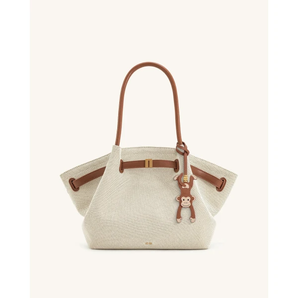 JW PEI Hanging Monkey Bag Charm in Brown | Bag Charms | Luxury Shoes 