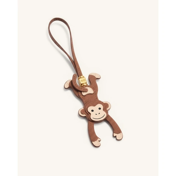 JW PEI Hanging Monkey Bag Charm in Brown | Bag Charms | Luxury Shoes 