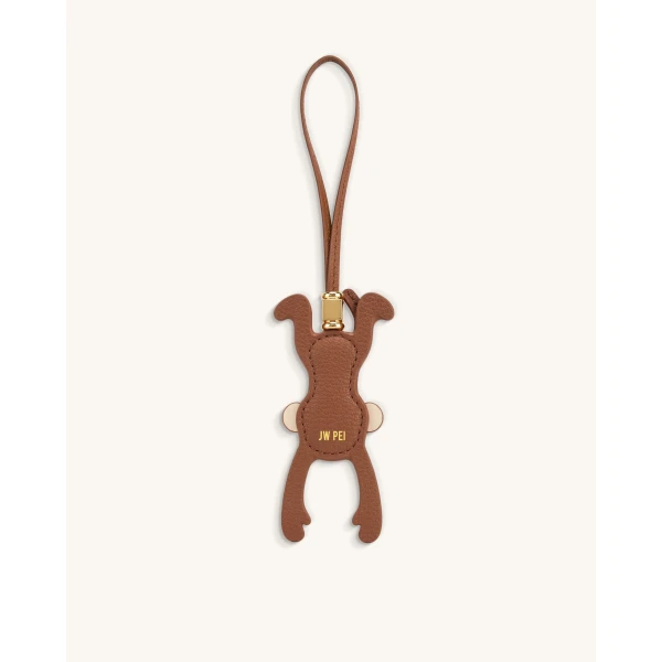 JW PEI Hanging Monkey Bag Charm in Brown | Bag Charms | Luxury Shoes 