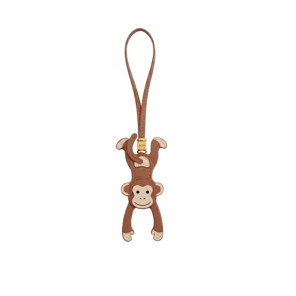 JW PEI Hanging Monkey Bag Charm in Brown | Bag Charms | Luxury Shoes 