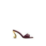 JW PEI Hannah Croc-Embossed Heel Mules in Burgundy JW PEI Hannah Croc-Embossed Heel Mules in Burgundy | Mules | Luxury Shoes