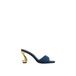 JW PEI Hannah Denim Mule Heels in Denim Blue | Mules | Luxury Shoes 