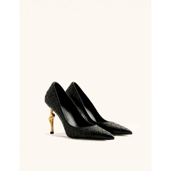 JW PEI Hazel Woven Heels in Black | Heels | Luxury Shoes 