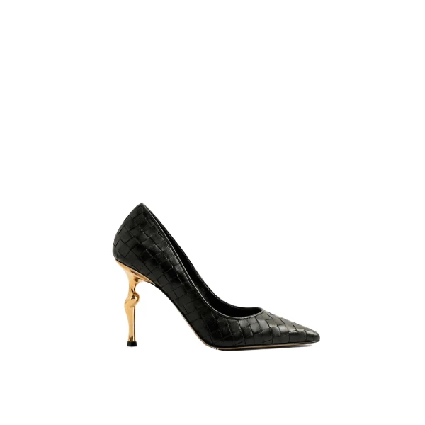 JW PEI Hazel Woven Heels in Black | Heels | Luxury Shoes 