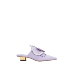 JW PEI Helena Embroidery Decoration Pierced Mules in Purple | Mules | Luxury Shoes 