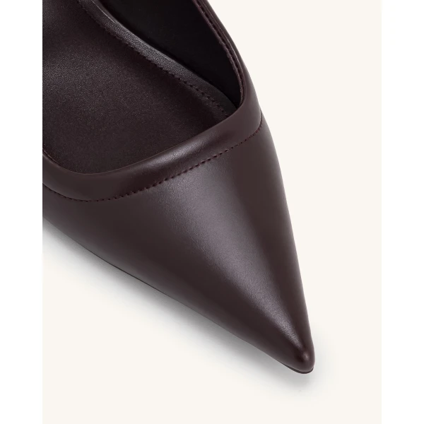 JW PEI Helena Pierced Mules in Claret Red | Mules | Luxury Shoes 