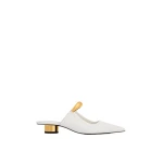 JW PEI Helena Pierced Mules in White | Mules | Luxury Shoes 