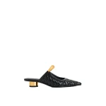 JW PEI Helena Weave Pierced Mules in Black | Mules | Luxury Shoes 