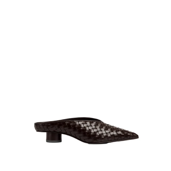 JW PEI Helena Woven Textured Pointed Toe Mules in Burgundy | Mules | Luxury Shoes 