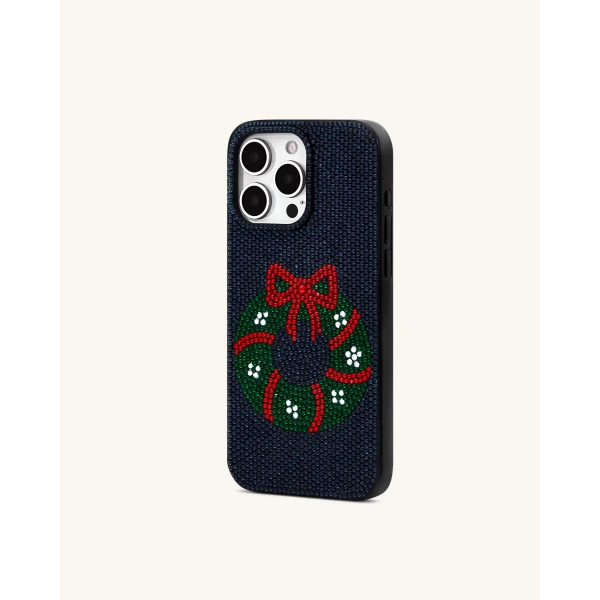 JW PEI Holiday Wreath Bling Phone Case in Black | Phone Cases | Luxury Shoes 
