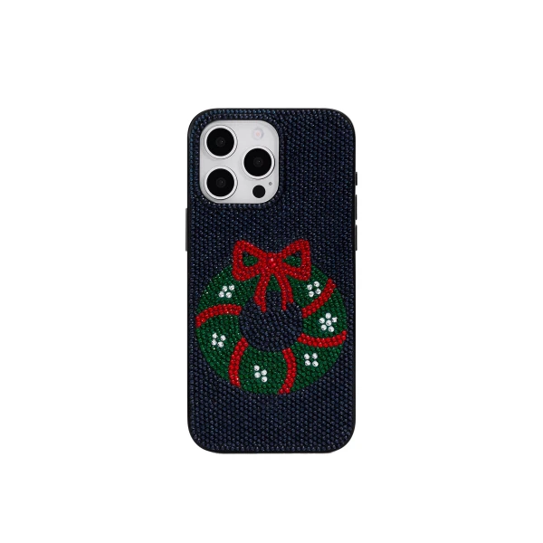 JW PEI Holiday Wreath Bling Phone Case in Black | Phone Cases | Luxury Shoes 