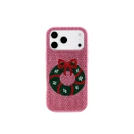 JW PEI Holiday Wreath Bling Phone Case in Pink | Phone Cases | Luxury Shoes 