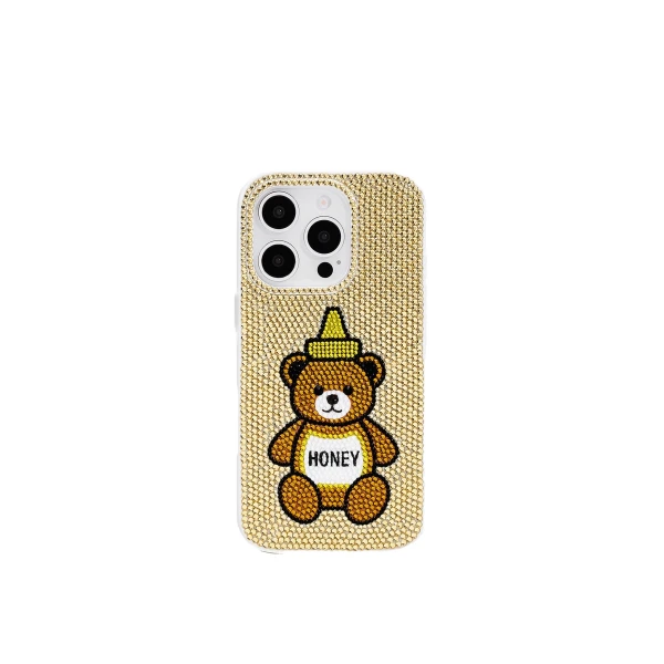 JW PEI Honey Bear Artificial Crystal Phone Case in Neutral | Phone Cases | Luxury Shoes 