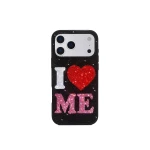 JW PEI I Love Me Artificial Crystal Phone Case in Black | Phone Cases | Luxury Shoes 