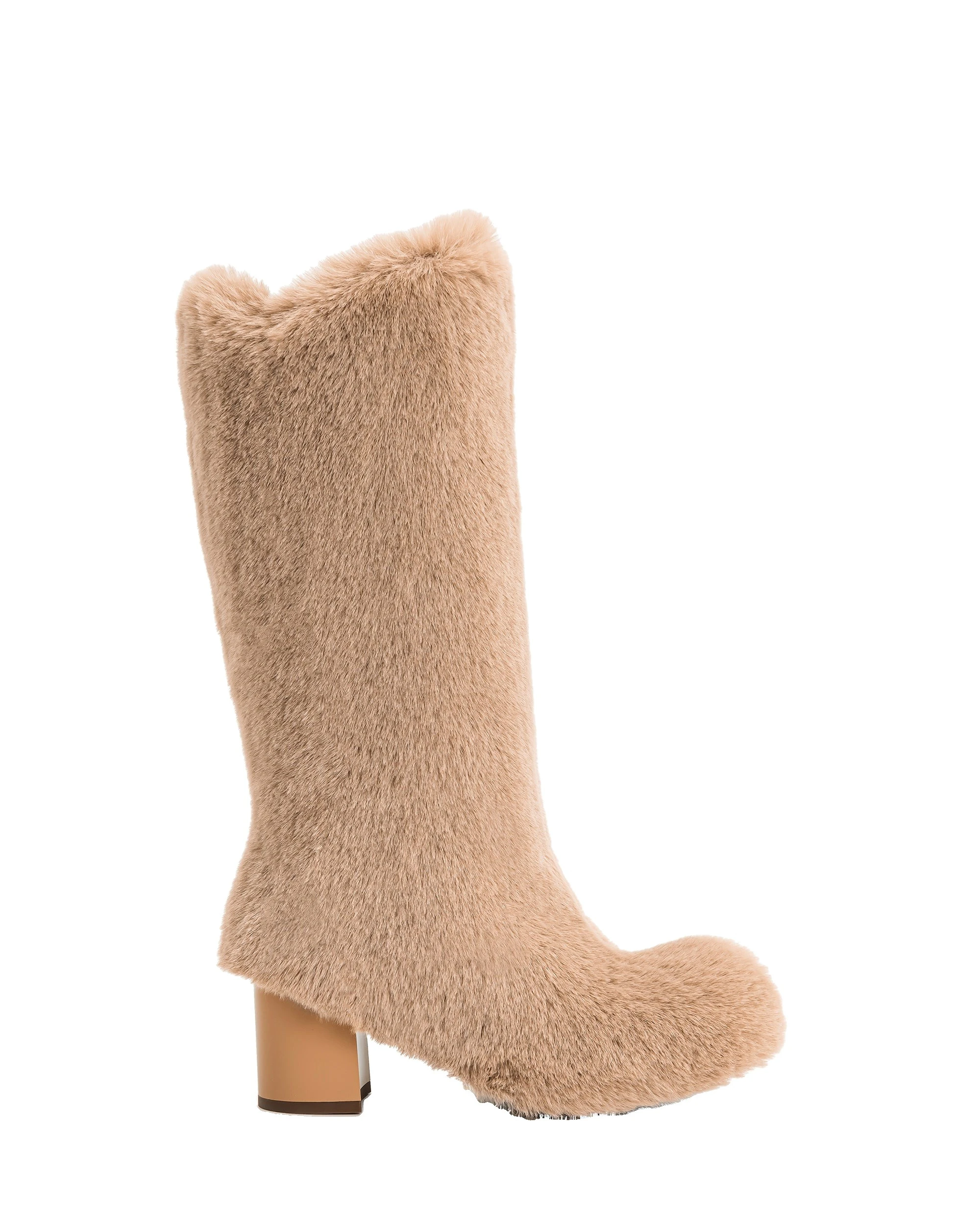 JW PEI Isabella Slouchy Faux Fur Boots in Beige JW PEI Isabella Slouchy Faux Fur Boots in Beige | Boots | Luxury Shoes