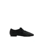 JW PEI Kayla Weave Strap Flat Shoes in Black | Flats | Luxury Shoes 