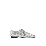 JW PEI Kayla Weave Strap Flat Shoes in Silver | Flats | Luxury Shoes 