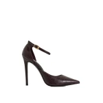JW PEI Leah Croc-Embossed Ankle Strap Heels in Burgundy JW PEI Leah Croc-Embossed Ankle Strap Heels in Burgundy | Heels | Luxury Shoes