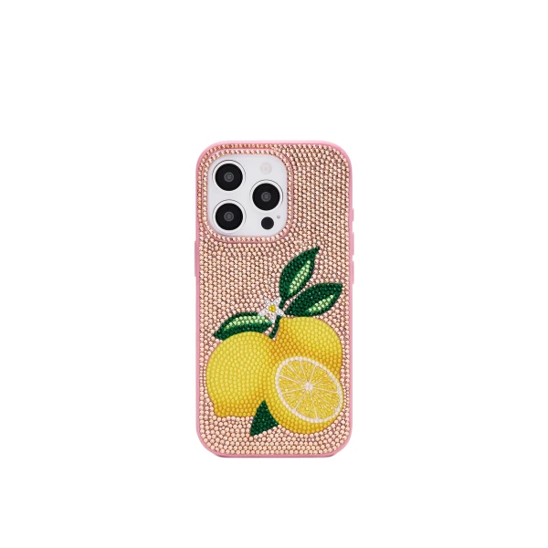 JW PEI Lemon Artificial Crystal Phone Case in Pink | Phone Cases | Luxury Shoes 