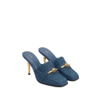 JW PEI Lena Metal Rope Knot Woven Square Toe Mules in Denim Blue JW PEI Lena Metal Rope Knot Woven Square Toe Mules in Denim Blue | Mules | Luxury Shoes