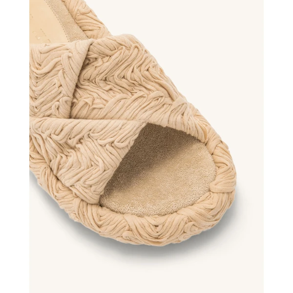 JW PEI Lilah Woven Platform Sandal in Beige | Sandals | Luxury Shoes 