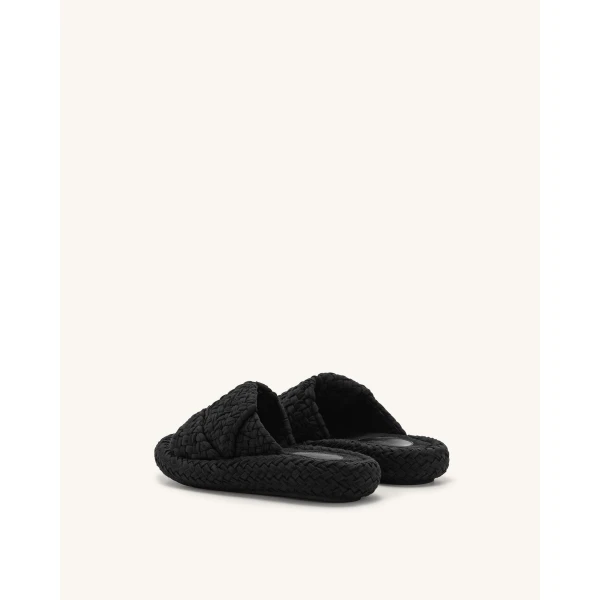 JW PEI Lilah Woven Platform Sandal in Black | Sandals | Luxury Shoes 