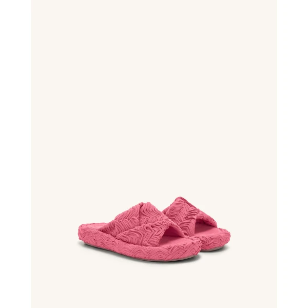 JW PEI Lilah Woven Platform Sandal in Rose Red | Sandals | Luxury Shoes 