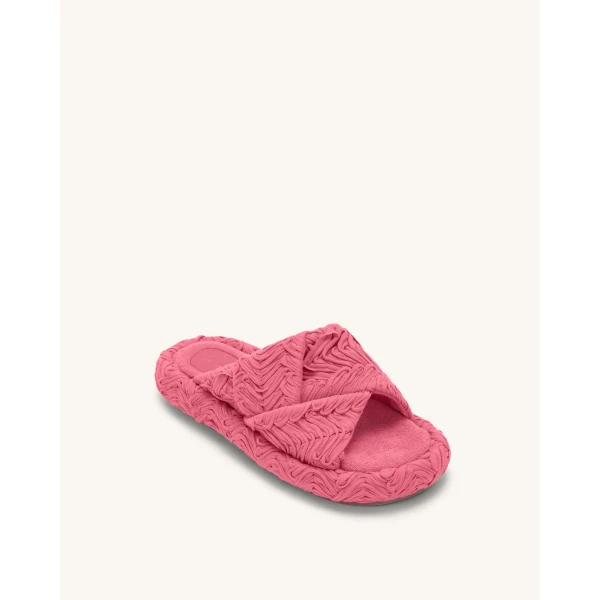 JW PEI Lilah Woven Platform Sandal in Rose Red | Sandals | Luxury Shoes 
