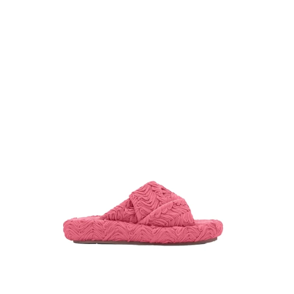JW PEI Lilah Woven Platform Sandal in Rose Red | Sandals | Luxury Shoes 