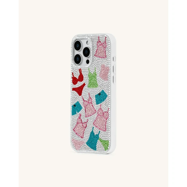 JW PEI Lingerie Pattern Artificial Crystal Phone Case in Multicolor | Phone Cases | Luxury Shoes 