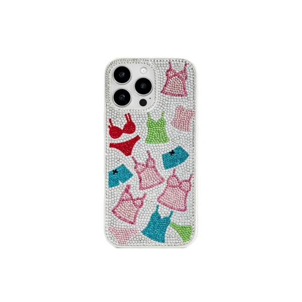 JW PEI Lingerie Pattern Artificial Crystal Phone Case in Multicolor | Phone Cases | Luxury Shoes 