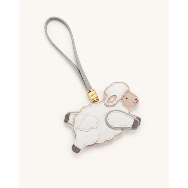 JW PEI Little Sheep Bag Charm in White | Bag Charms | Luxury Shoes 