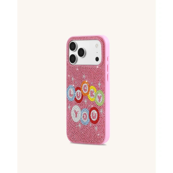 JW PEI Lucky You Artificial Crystal Phone Case in Pink | Phone Cases | Luxury Shoes 
