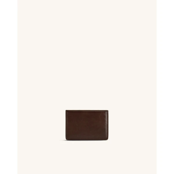 JW PEI Maeve Dachshund Metal Emblem Card Holder in Chocolate | Wallets & Purses | Luxury Shoes 