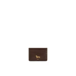 JW PEI Maeve Dachshund Metal Emblem Card Holder in Chocolate | Wallets & Purses | Luxury Shoes 