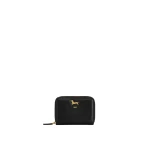 JW PEI Maeve Dachshund Metal Emblem Zip Wallet in Black | Wallets & Purses | Luxury Shoes 