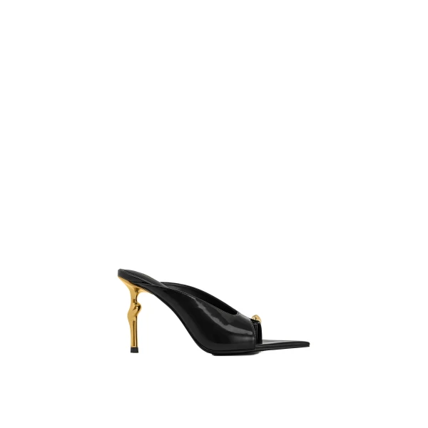 JW PEI Noemi Pointed-Toe Mule Heels in Black | Mules | Luxury Shoes 