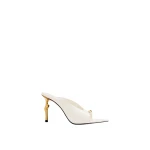 JW PEI Noemi Pointed-Toe Mule Heels in White | Mules | Luxury Shoes 