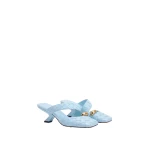 JW PEI Noemi Woven Hardware Closed-Toe Mules in Light Blue JW PEI Noemi Woven Hardware Closed-Toe Mules in Light Blue | Mules | Luxury Shoes