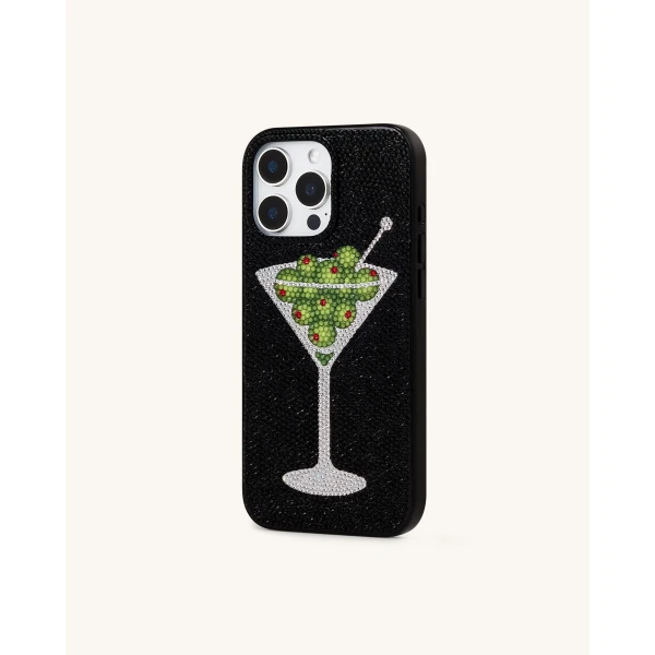 JW PEI Olive Martini Artificial Crystal Phone Case in Black | Phone Cases | Luxury Shoes 