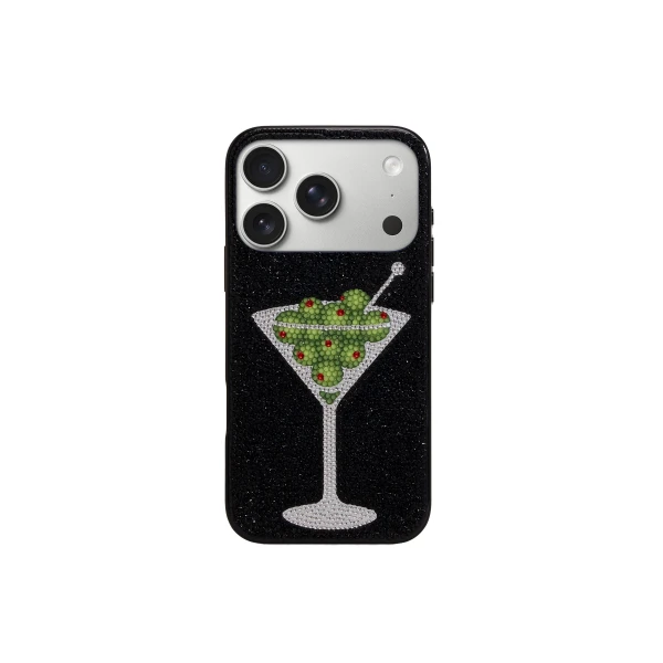 JW PEI Olive Martini Artificial Crystal Phone Case in Black | Phone Cases | Luxury Shoes 