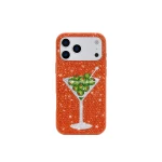 JW PEI Olive Martini Artificial Crystal Phone Case in Orange | Phone Cases | Luxury Shoes 