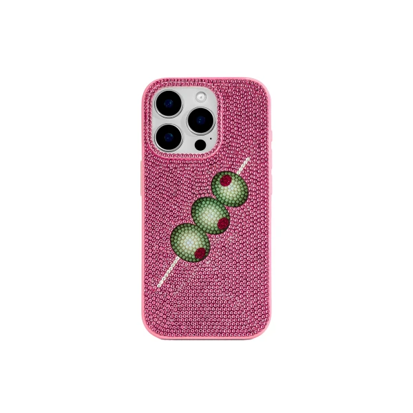 JW PEI Olive Skewer Rhinestone Phone Case in Pink | Phone Cases | Luxury Shoes 