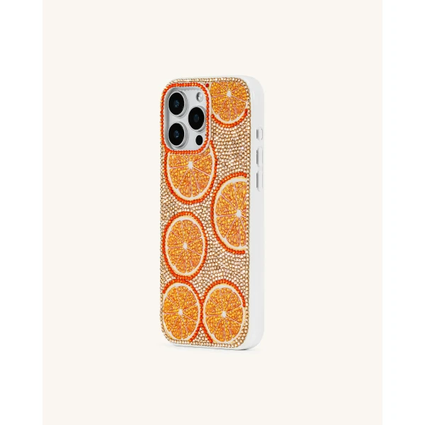JW PEI Orange Burst Bling Phone Case in Multicolor Orange | Phone Cases | Luxury Shoes 
