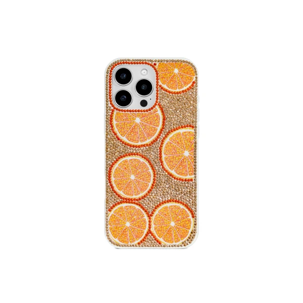 JW PEI Orange Burst Bling Phone Case in Multicolor Orange | Phone Cases | Luxury Shoes 