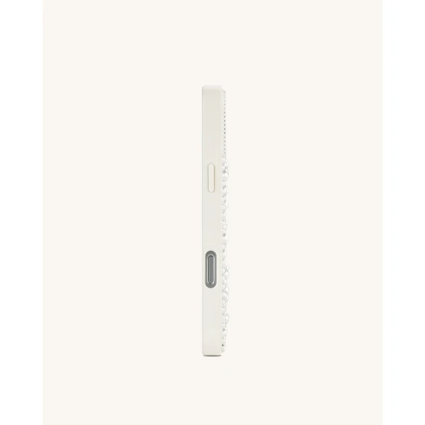 JW PEI Orca Pearl Embellished Phone Case in White | Phone Cases | Luxury Shoes 