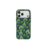 JW PEI Peacock Feather Rhinestone Phone Case in Green | Phone Cases | Luxury Shoes 