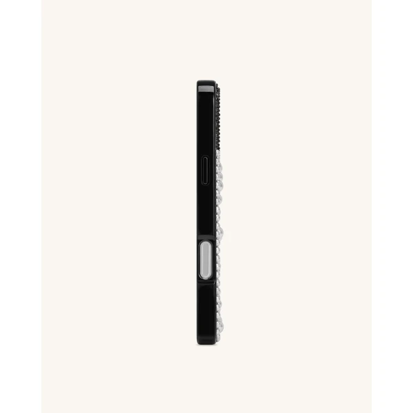 JW PEI Pearl Artificial Crystal Puppy Phone Case in Black | Phone Cases | Luxury Shoes 