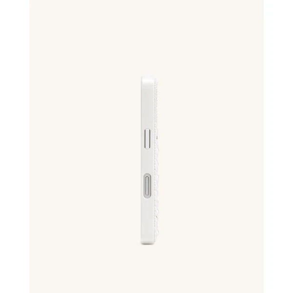 JW PEI Pearl Embellished Phone Case in White | Phone Cases | Luxury Shoes 