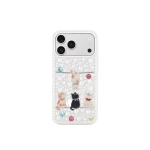 JW PEI Pearl-Embellished Playful Cats Phone Case in White | Phone Cases | Luxury Shoes 